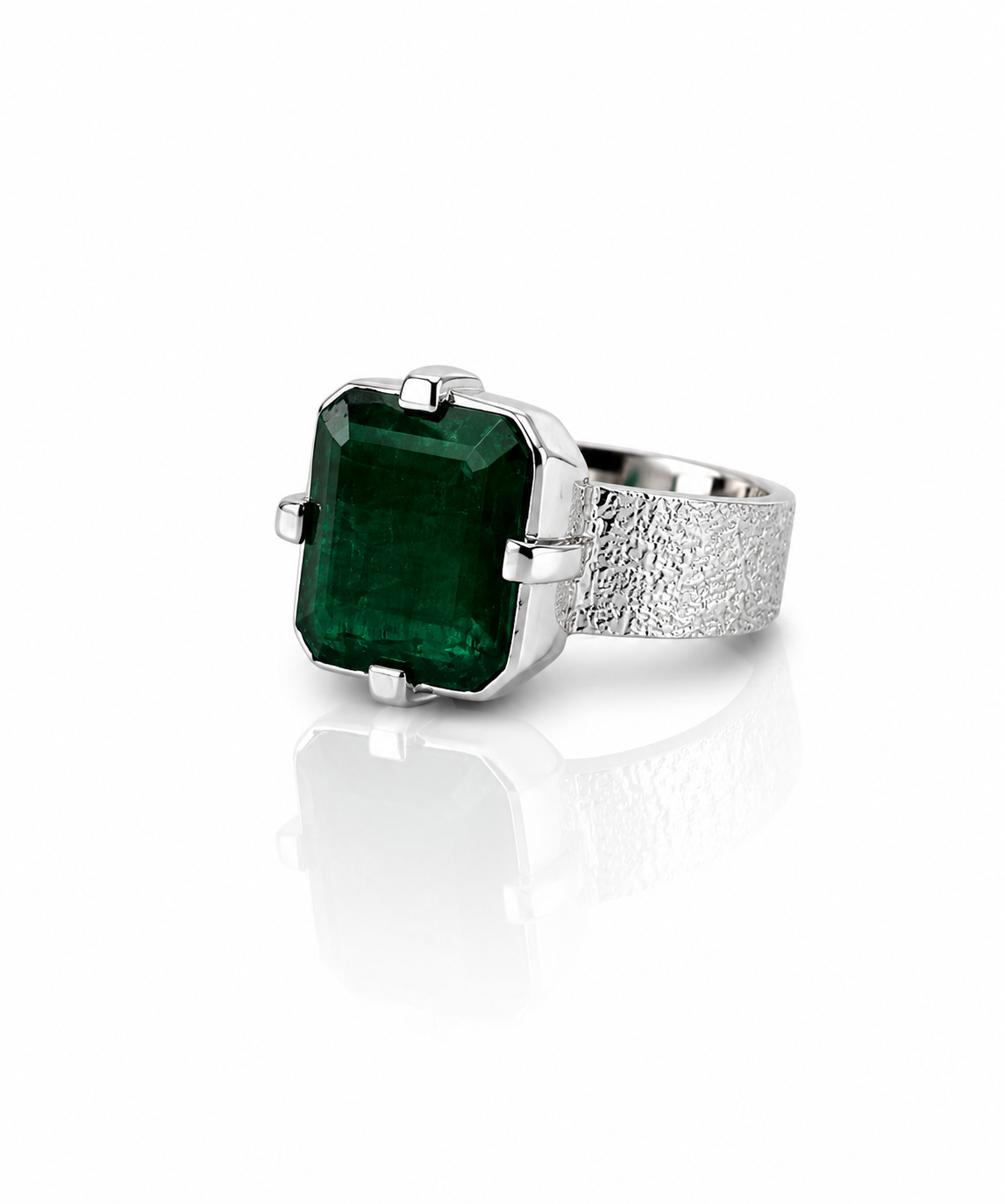 Moraebi Cathedral 19 — Natural Emerald (Panna) Skin-Touch Rashi Ratna Ring