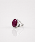 Moraebi Split Shank 08 — Natural Ruby (Manik) Skin-Touch Rashi Ratna Ring 1