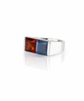 Moraebi Two-Gem — Natural Neelam -Gomed Skin-Touch Rashi Ratan Ring 1