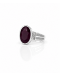 Moraebi Twisted Band 06 — Natural Ruby (Manik) Skin-Touch Rashi Ratna Ring 1