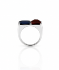 Moraebi Two-Gem — Natural Neelam -Gomed Skin-Touch Rashi Ratan Ring 2