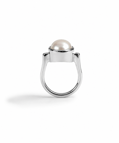 Moraebi Bypass 17 — Natural Pearl (Moti) Skin-Touch Rashi Ratna Ring
