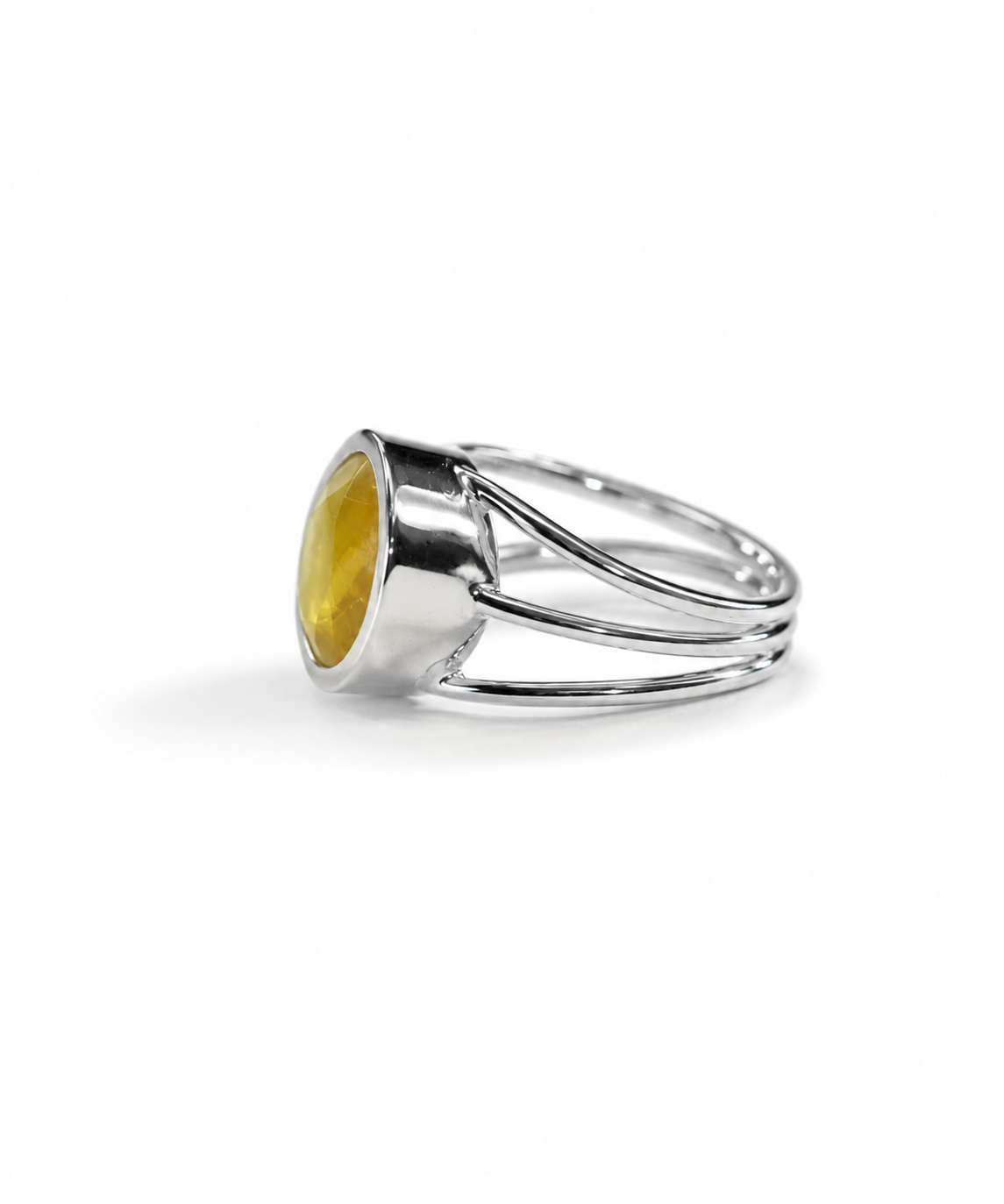 Moraebi Open Loop 12 — Natural Yellow Sapphire (Pukhraj) Skin-Touch Rashi Ratna Ring