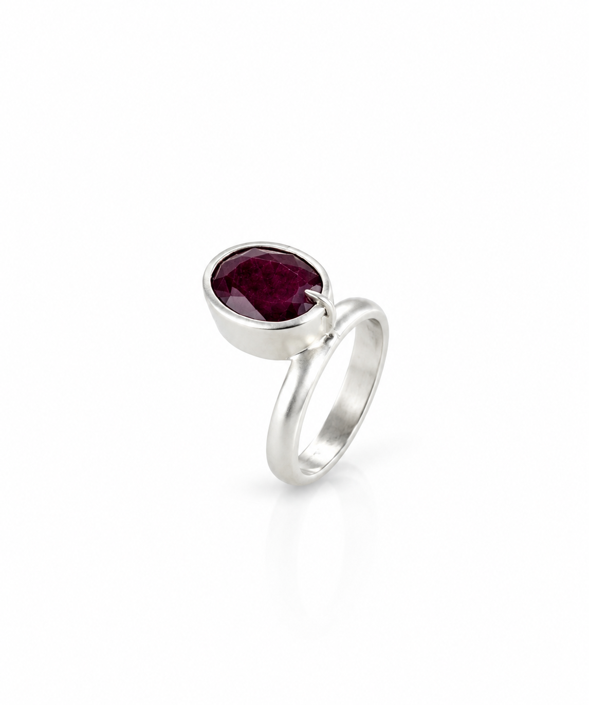 Moraebi Solitaire 09 — Natural Ruby (Manik) Skin-Touch Rashi Ratna Ring