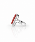 Moraebi Cabochon 20 — Natural Red Coral (Moonga) Skin-Touch Rashi Ratna Ring 2