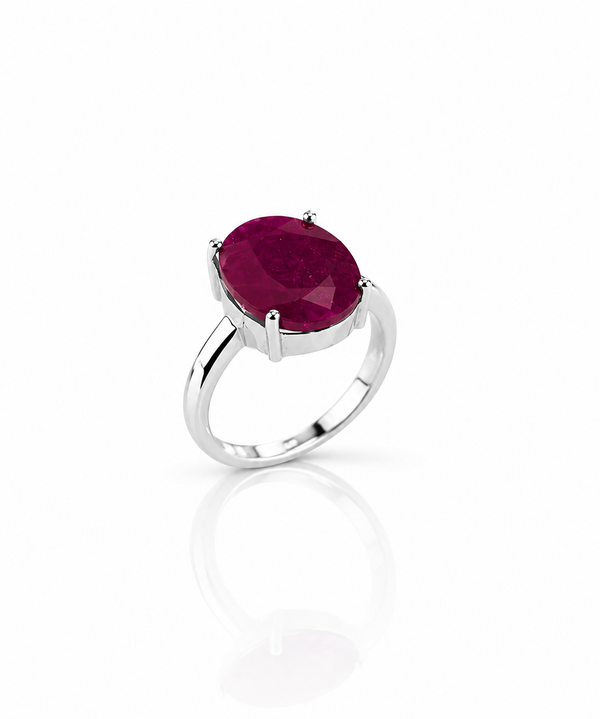 Moraebi Prong 02 — Natural Ruby (Manik) Skin-Touch Rashi Ratna Ring