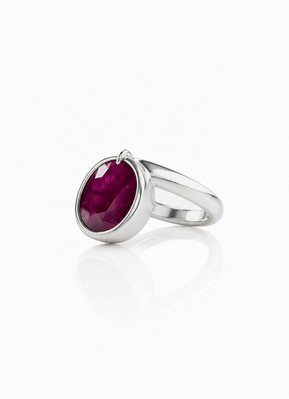 Moraebi Solitaire 09 — Natural Ruby (Manik) Skin-Touch Rashi Ratna Ring