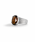 Moraebi Multi-Rail 13 — Natural Hessonite (Gomed) Skin-Touch Rashi Ratna Ring 3