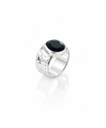 Moraebi Sculpted Signet 15 — Natural Blue Sapphire (Neelam) Skin-Touch Rashi Ratna Ring 3