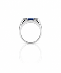 Moraebi Rectangular Signet 24 — Natural Blue Sapphire (Neelam) Skin-Touch Rashi Ratna Ring 3