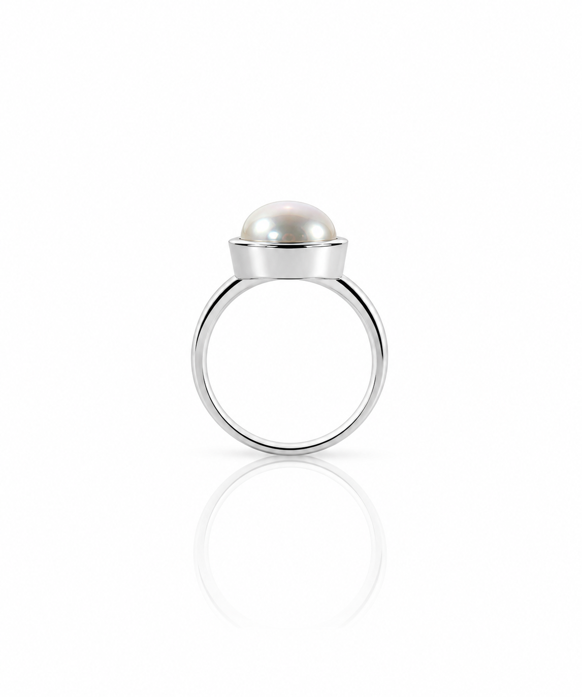 Moraebi Bypass 18 — Natural Pearl (Moti) Skin-Touch Rashi Ratna Ring