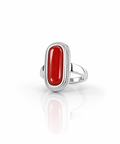Moraebi Cabochon 20 — Natural Red Coral (Moonga) Skin-Touch Rashi Ratna Ring 3