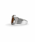 Moraebi Multi-Rail 13 — Natural Hessonite (Gomed) Skin-Touch Rashi Ratna Ring 4