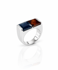 Moraebi Two-Gem — Natural Neelam -Gomed Skin-Touch Rashi Ratan Ring 4