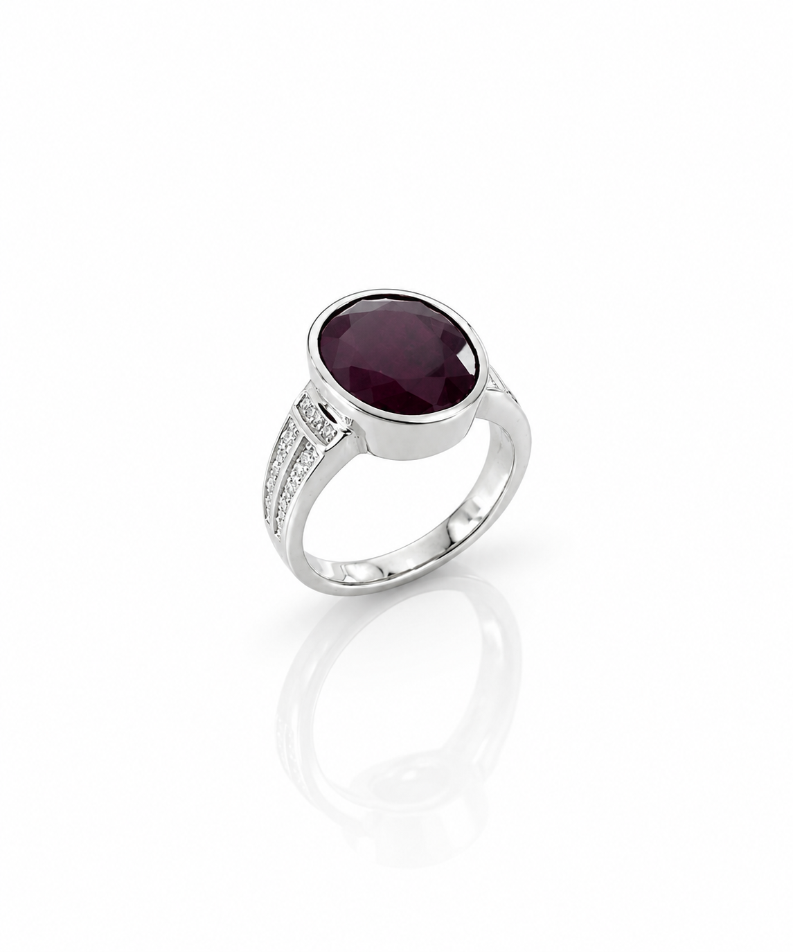 Moraebi Twisted Band 06 — Natural Ruby (Manik) Skin-Touch Rashi Ratna Ring