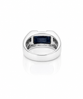 Moraebi Rectangular Signet 24 — Natural Blue Sapphire (Neelam) Skin-Touch Rashi Ratna Ring 5