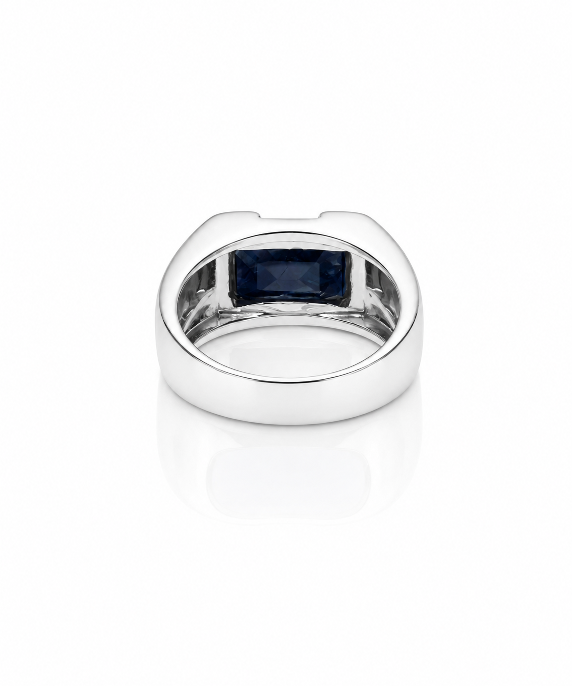 Natural Neelam Gemstone Set in a 925 Silver Signet Ring