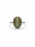 Moraebi Dual Prong 03 — Natural Cat's Eye (Lehsunia) Skin-Touch Rashi Ratna Ring 1