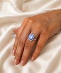 Moraebi Twin-Gem 15 — Natural Blue Sapphire (Neelam) Skin-Touch Rashi Ratna Ring 1