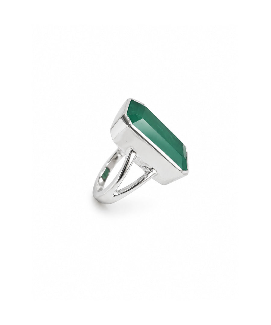 Moraebi Signet 14— Natural Emerald (Panna) Skin-Touch Rashi Ratna Ring