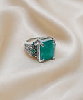 Moraebi Signet 12— Natural Emerald (Panna) Skin-Touch Rashi Ratna Ring 1