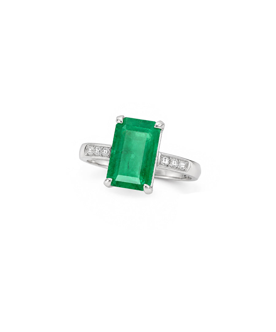 Moraebi Signet 16— Natural Emerald (Panna) Skin-Touch Rashi Ratna Ring