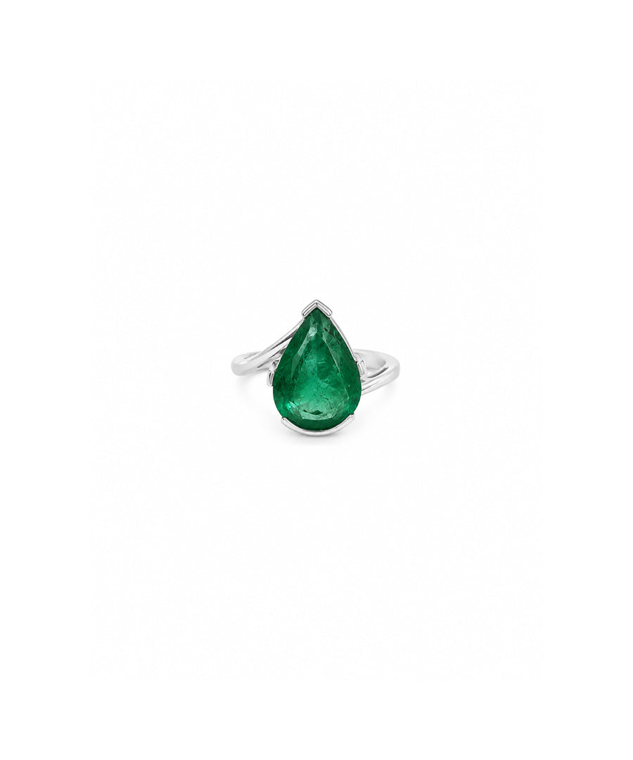 Moraebi Signet 13— Natural Emerald (Panna) Skin-Touch Rashi Ratna Ring