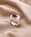 Moraebi Accent Bezel 12 — Natural Ruby (Manik) Skin-Touch Rashi Ratna Ring 1