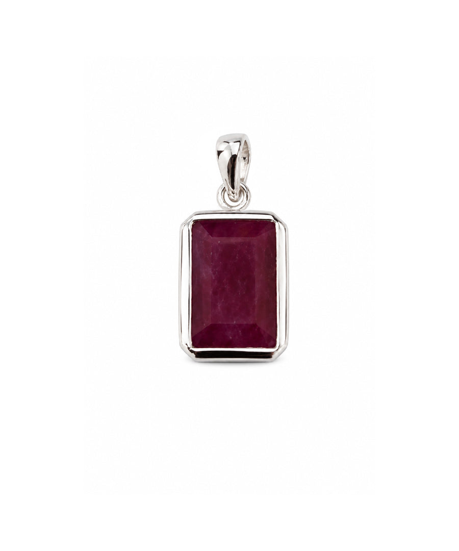 Moraebi Accent Bezel 18— Natural Ruby (Manik) Skin-Touch Rashi Ratna Pendant