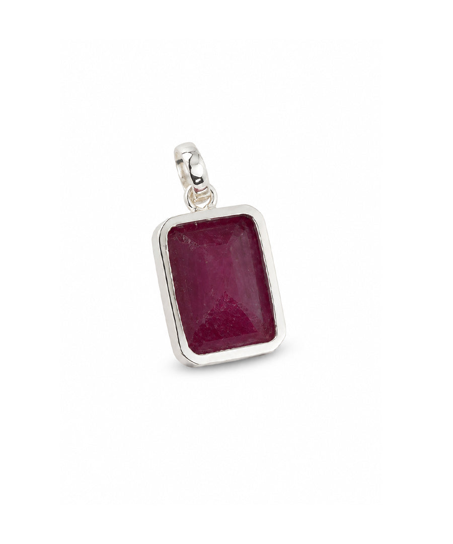 Moraebi Accent Bezel 18— Natural Ruby (Manik) Skin-Touch Rashi Ratna Pendant