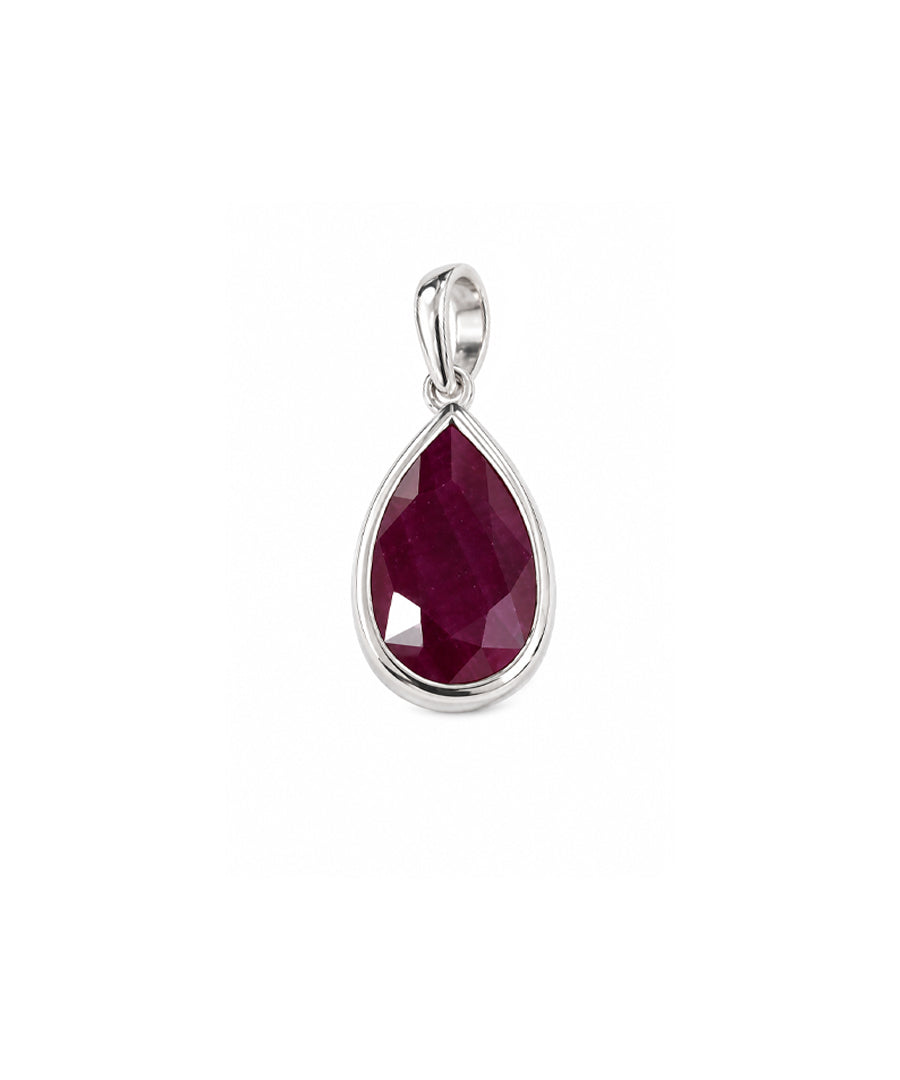 Moraebi Accent Bezel 16— Natural Ruby (Manik) Skin-Touch Rashi Ratna Pendant