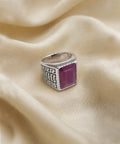 Moraebi Accent Bezel 11 — Natural Ruby (Manik) Skin-Touch Rashi Ratna Ring 1