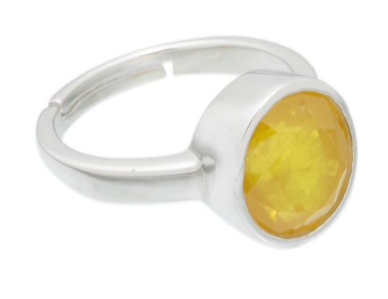 Moraebi Bezel 01 — Natural Yellow Sapphire (Pukhraj) Skin-Touch Rashi Ratna Ring