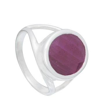 Moraebi Split Shank 08 — Natural Ruby (Manik) Skin-Touch Rashi Ratna Ring