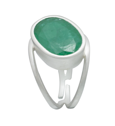 Moraebi Cathedral 18 — Natural Emerald (Panna) Skin-Touch Rashi Ratna Ring